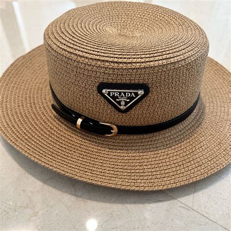 prada straw hats|prada hat price.